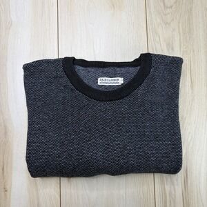 Fair Harbor The Tidal Crew Neck Pullover Sweater Mens Size 2X Blue Birdseye